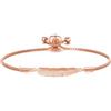 Philip Jones Bracciale dell'amicizia piuma placcato oro rosa creato con cristalli Zircondia®