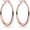 Philip Jones Orecchini a cerchio da 30 mm placcati in oro rosa