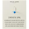Philip Jones Anello con opale blu sintetico con biglietto preventivo