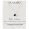 Philip Jones Collana Birthstone di Marzo (Acquamarina) creata con Cristalli Zircondia®