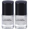 Lovren Nail Care Smalto Unghie Bianco Perla 2x5 ml