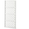 COSE DA CASA Spalliera BIANCA per Piante Rampicanti Grigliato in Plastica ALTA CM 208 X 100 Modulare con Giunti e Tappi Supporto separe' Traliccio rete Divisorio Grigliato per Giardino e Balcone Made in Italy