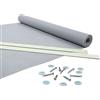 Giuri Tessuti - Fasce in PVC Microforato Mesh per Copertura ad Onda di Gazebo e Pergola - Telo ombreggiante ignifugo (Grigio, 45x350cm)