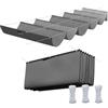 LYYK Tenda da sole retrattile, 1 x 2 m, pergola regolabile con tela impermeabile e resistente ai raggi UV, copertura per ombra, con corde di fissaggio per terrazze, pergolato, grigio scuro