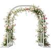 Moubhjd Arco per Rampicanti Bianco 140x230cm Modello con base