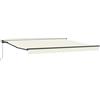 LKJephalotrop Tenda retrattile da 400 x 300 cm, con manovella e telecomando, con braccio articolato, per terrazza e giardino, protezione solare a mezza cassetta, con robusto telaio in acciaio e