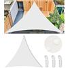 FlySoul Tenda a Vela Parasole Vela Ombreggiante Triangolare Impermeabile Tenda a Vela Giardino Protezione UV 98% Tende da Sole con Corda di Nylon e Anello D per Esterno Giardino 7x7x7M