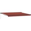 LKJephalotrop Tenda da sole con braccio articolato, 450 x 300 cm, tenda da sole con manovella, tenda a mezza cassetta, per terrazza e balcone, robusto telaio in alluminio e tessuto in poliestere