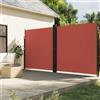 Générique Tenda laterale retrattile Terracotta 200x1000 cm, frangivista esterna in poliestere con rivestimento in PU, Balcone solare, avvolgimento automatico, installazione facile