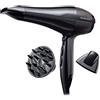 Remington Asciugacapelli Professionale 2300W - Generatore di ioni per lucentezza -motore di lunga durata , 3 livelli di riscaldamento, due ugelli per lo styling + diffusore, Pro Air AC5999
