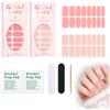 ARYIMYDP 2 Set Di Adesivi Per Unghie Rosa, Pellicole Gel Rosa-Arancio, Con Kit Di Strumenti,Adesivi Autoadesivi Per Unghie,Tip In Gel Adesive Uv