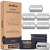 Bambaw - Lamette da Barba per Rasoio di Sicurezza, Lamette a Doppio Filo in Acciaio Inossidabile (100 Blades)