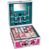Love Urban Beauty Set Regalo Trucco Vegano con Custodia Exotic Vibes - 49 pezzi - Kit completo per il trucco iniziale con pennelli per il trucco, palette di ombretti, fard, gel glitterato, kit per il
