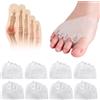 Generic 4 paia di separatori per dita dei piedi in silicone, separatori per dita dei piedi in gel, separatori per dita dei piedi sovrapposti, separatori per dita dei piedi, separatori per dita dei piedi per