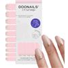 DOONAILS® Strisce in gel UV con sfumatura dorata glitterata, 20 strisce per 2 manicure, durata fino a 14 giorni, senza HEMA e vegane