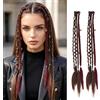 Cosiesnest 2 extension per trecce con clip, per capelli sottili, 40 cm, capelli sintetici intrecciati con perle, per feste, viaggi e uso quotidiano (scuro)