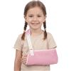 KSJEHW Tutore Braccio Bambina Reggibraccio Ortopedico Rosa Taglia L, Fascia per Braccio Ingessato con Spallina Imbottita, Supporto Regolabile e Traspirante per Fratture, Lussazioni e Post-Operatorio