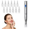 BEAUTIYAND Microneedle Derma Roller Pen per donne e uomini, per uso domestico e in viaggio, con 12 pezzi di ricambio, kit di microneedling da 0,25 mm per la pelle
