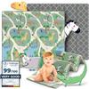 MAPALOU Tappeto Gioco Bambini Pieghevole - Tappeto Gioco Neonato, Tappeto Neonato Gattonamento, Tappeto Tummy Time Neonati, Tappetone Neonato Morbido, Tappeto Gomma Bambini, 180x200cm - Safari