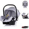 Chipolino Set seggiolino auto, stazione base Isofix Aura, i-Size (40-85cm), colorazione:grau gemustert