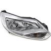 EDA PREMIUM auto Fari anteriori Destra BM5113W029NB compatibile per FORD FOCUS 2011-2014 con motore per assetto fari, argento, H1/H7