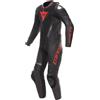 DAINESE Demon Sprint Tuta in pelle da motociclista a pezzo unico perforata, nero/nero/rosso, 52