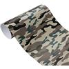 Generic JiuRui Adesivi Fai da Te 1 pz. Adesivo Mimetico in Vinile PVC, Pellicola Digitale, Esercito Militare, Verde Mimetico, Decalcomania del Deserto(Camo Wave)