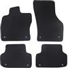 Alpha-Tex Produktions- und Handels GmbH Tappetini adatti per Audi A3 Tipo 8V (Costruzione 2012-2020), Classic nero | 4 pz. | Bordo nero | 8x chiusura a scatto