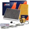 ATEC Germany BESTPRICE Set di filtri di controllo con 1x filtro aria, 1x filtro aria abitacolo (filtro antipolline) con carboni attivi, 3x candele Compatibile con OPEL CORSA C (X01) Hatchback (X01)