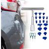 BAOSROY Strumento per Riparazione Ammaccature,22pcs Kit Rimozione delle Ammaccature Auto,Ripara Ammaccature Auto,Kit Levabolli Auto Professionali,T-Bar Hammer Pull Rod Puller,Ripara Ammaccature Auto