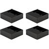 cyclingcolors 4x Piedini Gambe per mobili 60 x 60 mm altezza 20 mm in plastica universali per divano armadio cucina bagno nero