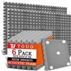 TOUO Confezione da 6 pannelli fonoassorbenti in schiuma, 30 x 30 x 5 cm, pannelli fonoassorbenti per pareti, schiuma ad alta densità resistente al fuoco, insonorizzante, per pareti e soffitti di