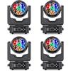 Yespick 4 PCS 7X40W Testa Mobile LED RGBW,7 LEDs Luce da Palco con DMX512,Modalità Master/Slave,Effetti Wash,Fascio,Vortice,Caleidoscopio,Messa a Fuoco Elettronica,per Bar, Concerti,Festival,Discoteche