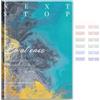 LIMEQKI Quaderno Appunti A4 Con Schede, Linee Di Taccuino Con 200 Fogli/400 Pagine, Libro Con Copertina in Gomma Impermeabile per Lavoro, Università, Scuola Superiore, Disegno (Marmo Verde)