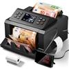 CGOLDENWALL Contabanconte Professionale con Stampante Integrata | Totalizza Banconote Miste (8 Valute), 1000 banconote/min, Rilevamento di Falsi CIS/UV/IR/MG, Ordinamento, Funzioni Batch e AD
