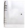 Generic Raccoglitore ad anelli trasparente, formato A4/A5/A6/A7, in plastica trasparente, con clip, per agenda, forniture per ufficio (A4)