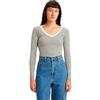 Levi's Long-Sleeve V-Neck Baby Tee Maglietta Donna