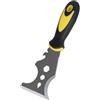Zerodis Raschietto per Vernice con Manico in Gomma in Acciaio (Coltello | Coltello per Mastice in Acciaio Inossidabile Rimozione Mastice Carta da Parati Linee di Malta per Piastrelle Superfici Dure