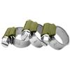 Bradas 10 fascette stringitubo Force, zincato W1, larghezza banda 9 mm, apertura alare 8 - 12 mm