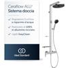 Ideal Standard Ceraflow Alu+ Colonna doccia, Realizzato con l'100% di alluminio riciclato, doccia a risparmio idrico con getti variabili e protezione antiscottatura - Cromo (356x501x1113 mm)
