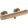 Ideal Standard Ceratherm Alu+ Monomando ducha exterior, realizzata con l'100% di alluminio riciclato, a risparmio idrico ed energetico, con funzione termostato - Bronzo (292x105x72 mm)