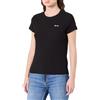 Pepe Jeans Maglietta da Donna W Basic Rib S/S, Nero (Nero)., S