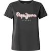 Pepe Jeans Maglietta Becky da Donna, Grigio (Grigio Carbone), XS, Grigio (Grigio Carbone), XS