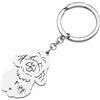 YAYAKO Acciaio Inox Cane Portachiavi Portafoglio Auto Gioielli Animali Domestici Amanti dei Cani Regali per Donna Ragazza Cane Portachiavi (Teddy Argento)