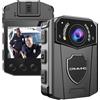 CAMMHD Z3-128G Bodycam Polizia 1440P Grandangolo 130° Body Cam 8-10 Ore 3000mAh Scheda Esterna Visione Notturna Adatta per le Forze dell'ordine di Sport all'aria Aperta