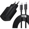 AOKUTDA Caricabatterie Sumsamg 25W,Caricatore Rapido con 2M Cavo per Samsung Galaxy S26 S25 S24 S23 S22 S21 Plus/FE/Ultra,S20,A57 A56 A55 A54 A53 A36 A35 A26 A25 A16 A15,Z Flip 7,Tipo C Spinotto Alimentatore