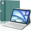 WINCHKING Cover Tastiera per iPad Air 11 M4 2026/M3 2025/M2 2024, Italiano QWERTY, Bluetooth Rimovibile Custodia con Tastiera per iPad Air 11 Pollici M4/M3/M2, Verde Scuro