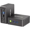 GMKtec Mini PC GMKtec G3 PRO a basso consumo energetico 10 W Intel Core i3-10110U (fino a 4,1 GHz, superiore 3500/4300U), 16GB RAM DDR4 SSD M.2 512 GB Mini Computer,2*4KHDMI/USB 3.2/Wi-Fi 6/BT 5.2/LAN 2.5G.