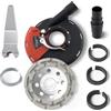 PRODIAMANT Set Cofano di Aspirazione 125 mm + Mola a Tazza Diamantata - Doppia fila, segmento 5 mm, per calcestruzzo, sgrossatura professionale senza polvere, adatto a smerigliatrice angolare