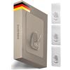 SilverRack Ganci autoadesivi e riutilizzabili, 8 x 6 cm, in set da 4 pezzi, ganci adesivi trasparenti come ganci da parete per incollare fino a 3 kg, ganci per asciugamani senza forare cucina, bagno e